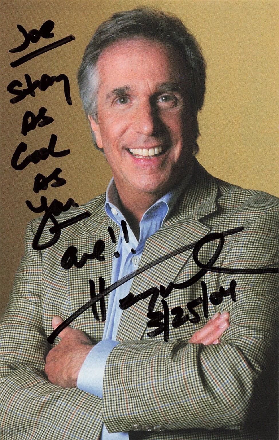 Henry Winkler Autographed Signed 3.5x5.5 Photo 3/25/04