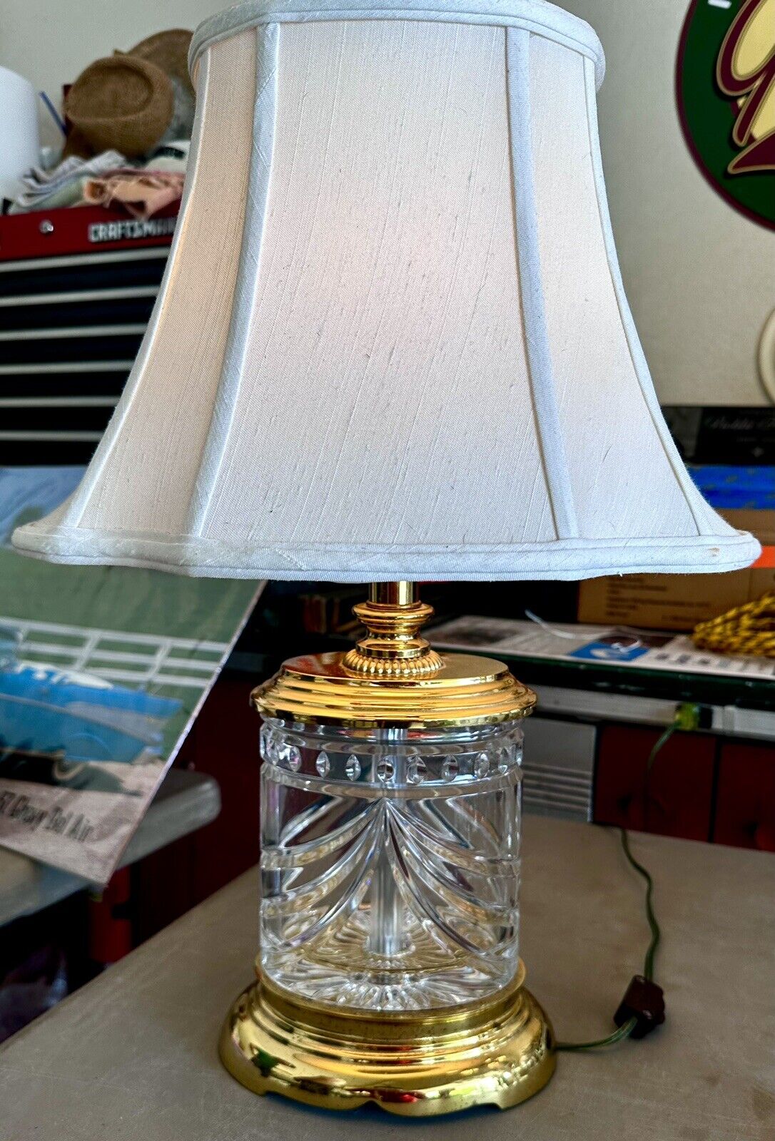 Waterford Overture Pattern Table Lamp with Shade