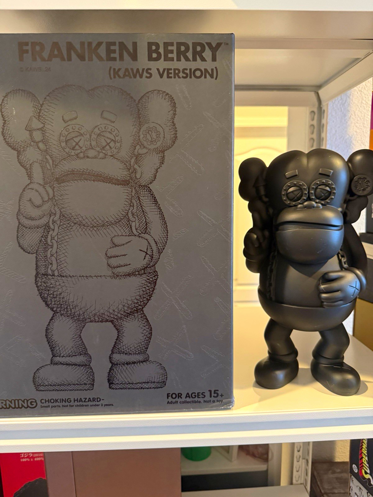 Medicom Toy Franken Berry (KAWS Version) Black Plastic Figure 15+ 2024