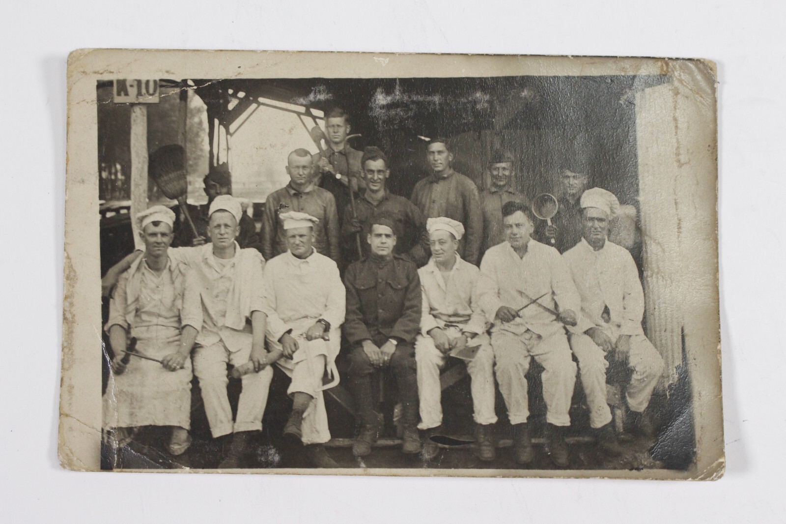 1919 RPPC Community Kitchen Cooks Postcard France? Italy? Belgrano Camp?