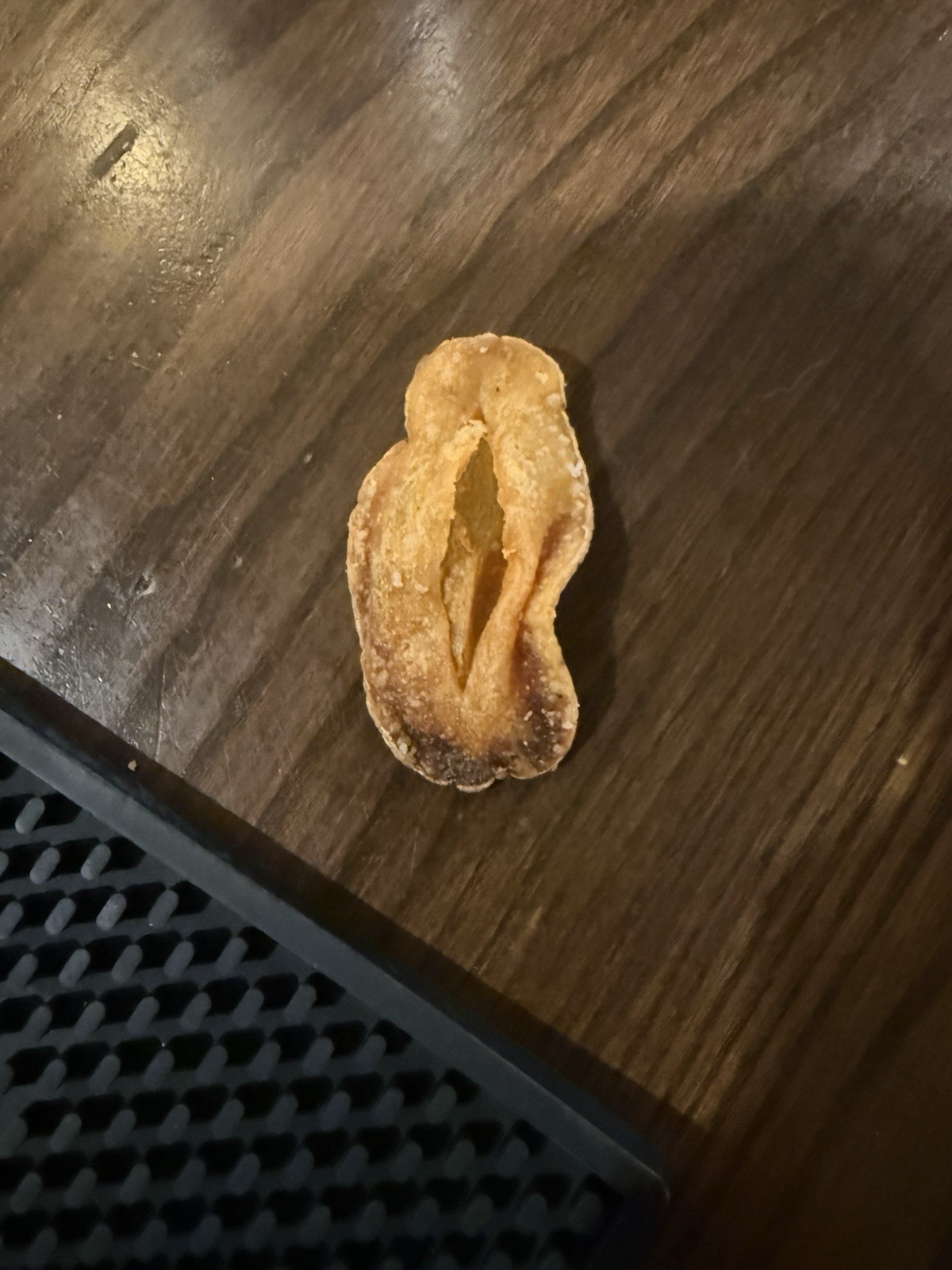 Yonic Shaped Chip. Hand Sliced Potato Chip That Resembles The Private Area. Yonic Shaped Chip. Hand Sliced Potato Chip That Resembles The Private Area.