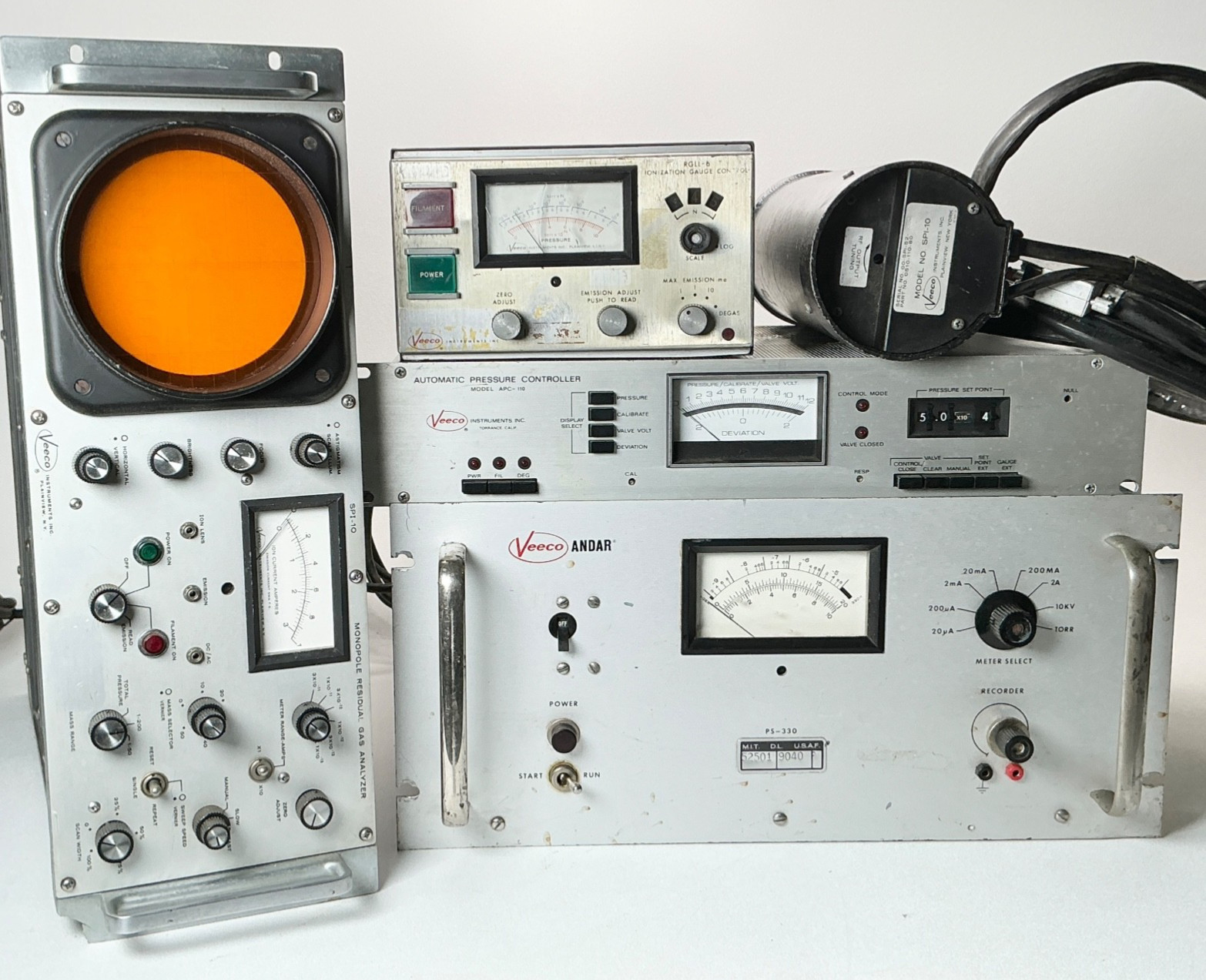 Veeco Instruments Vintage Lab Equipment Lot of 5 Test Units MIT USAF Provenance