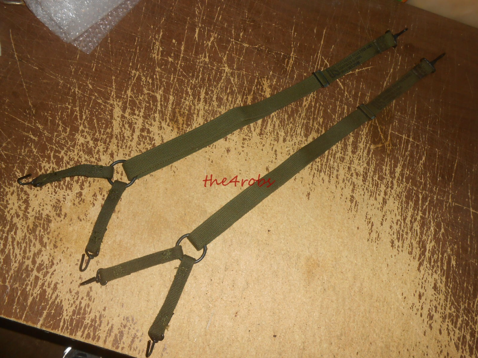 Two Vintage USMC Marine Corps Combat Belt Suspenders
