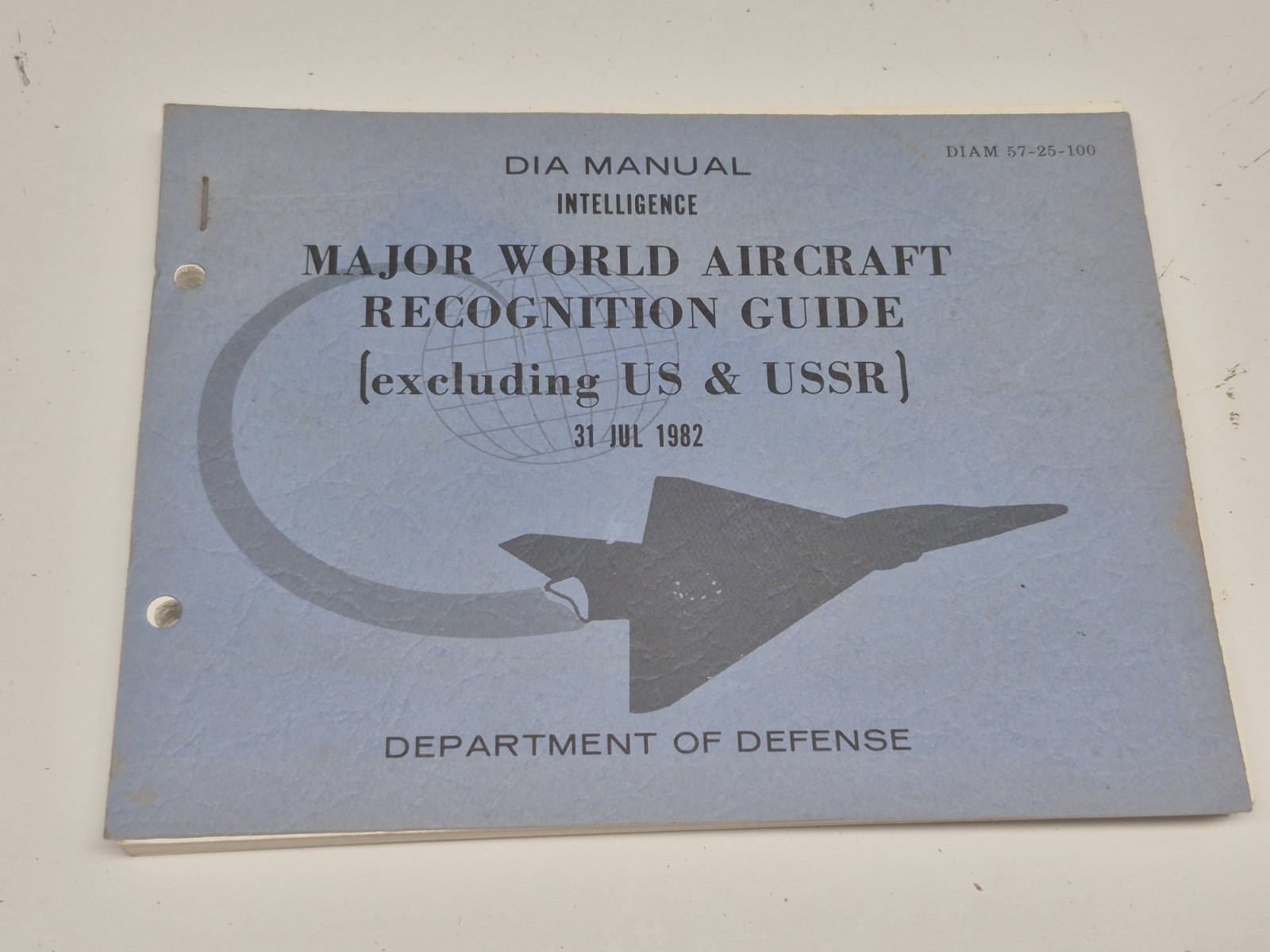 Vintage 1982 DIA Manual DIAM 57-25-100 Major World Aircraft Recognition Guide...