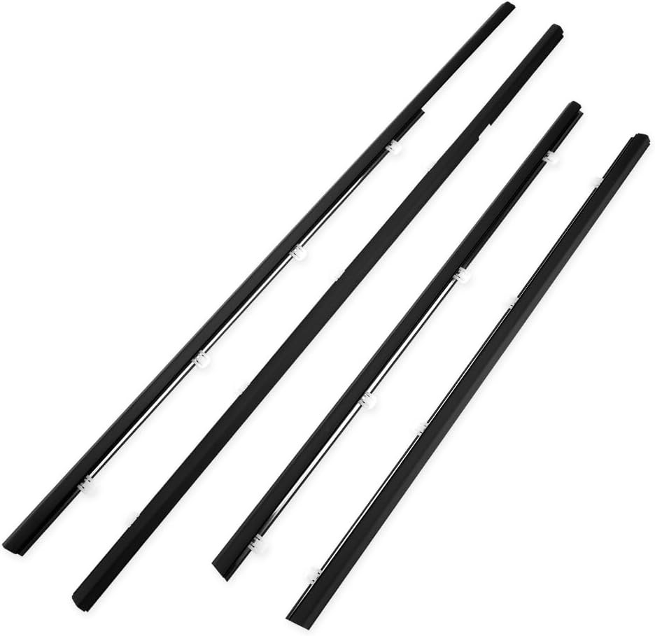 4PCS Door Window Molding Weatherstrip Seal Kit for Honda Odyssey 2009-2014 4PCS Door Window Molding Weatherstrip Seal Kit for Honda Odyssey 2009-2014