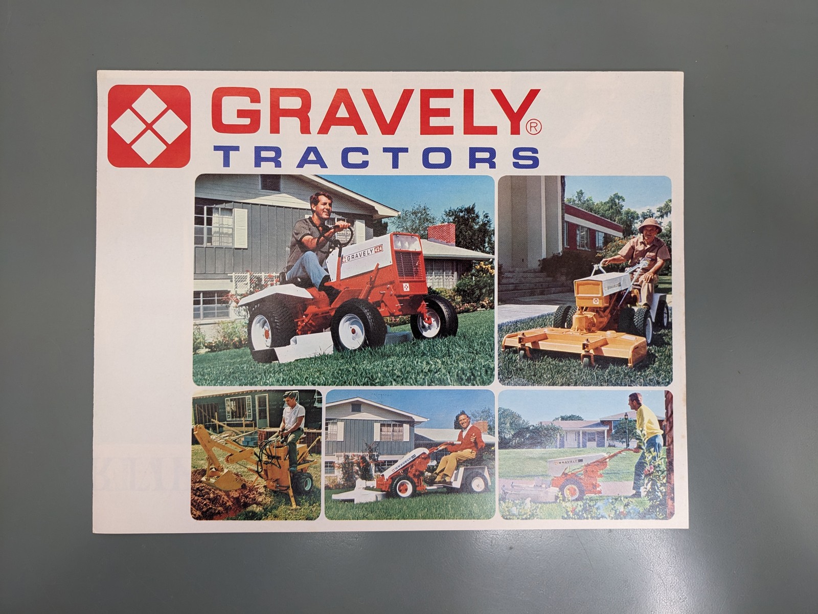 Vintage 1967 Gravely Tractors Sales Brochure Model 424 Convertibles Mini Backhoe Vintage 1967 Gravely Tractors Sales Brochure Model 424 Convertibles Mini Backhoe