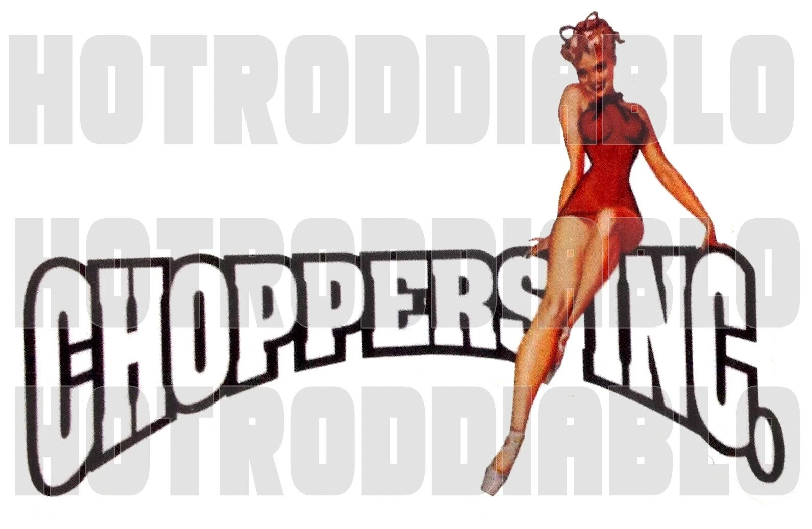 CHOPPERS INC. BILLY LANE MOTORCYCLES BIKER HOT ROD RAT FINK STICKER  5 in.