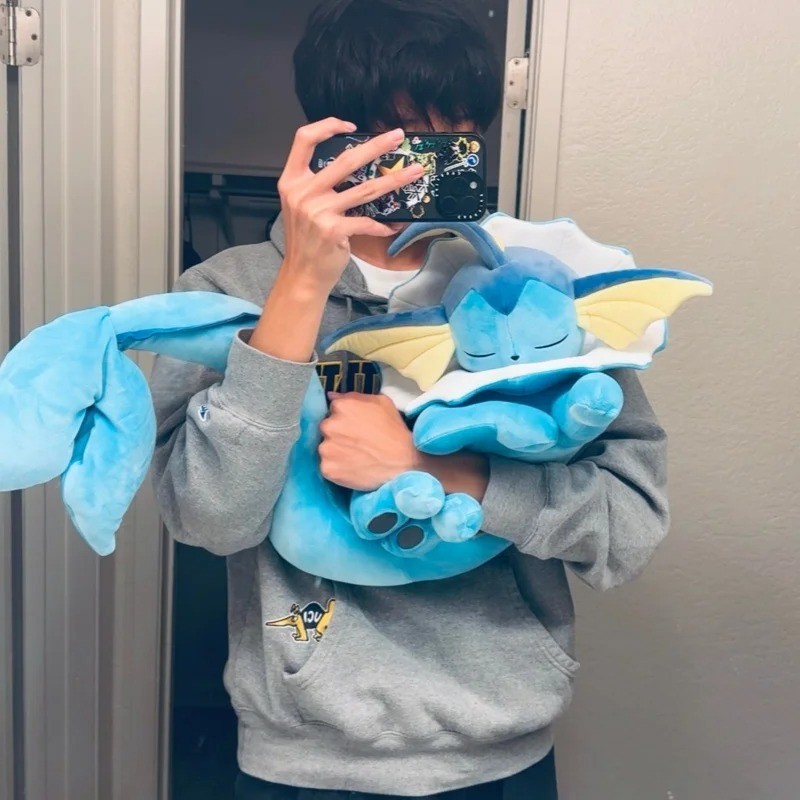 Anime Figure Soft Hug Series Fluffy Vaporeon 50cm Plush Toy Peluche Ani