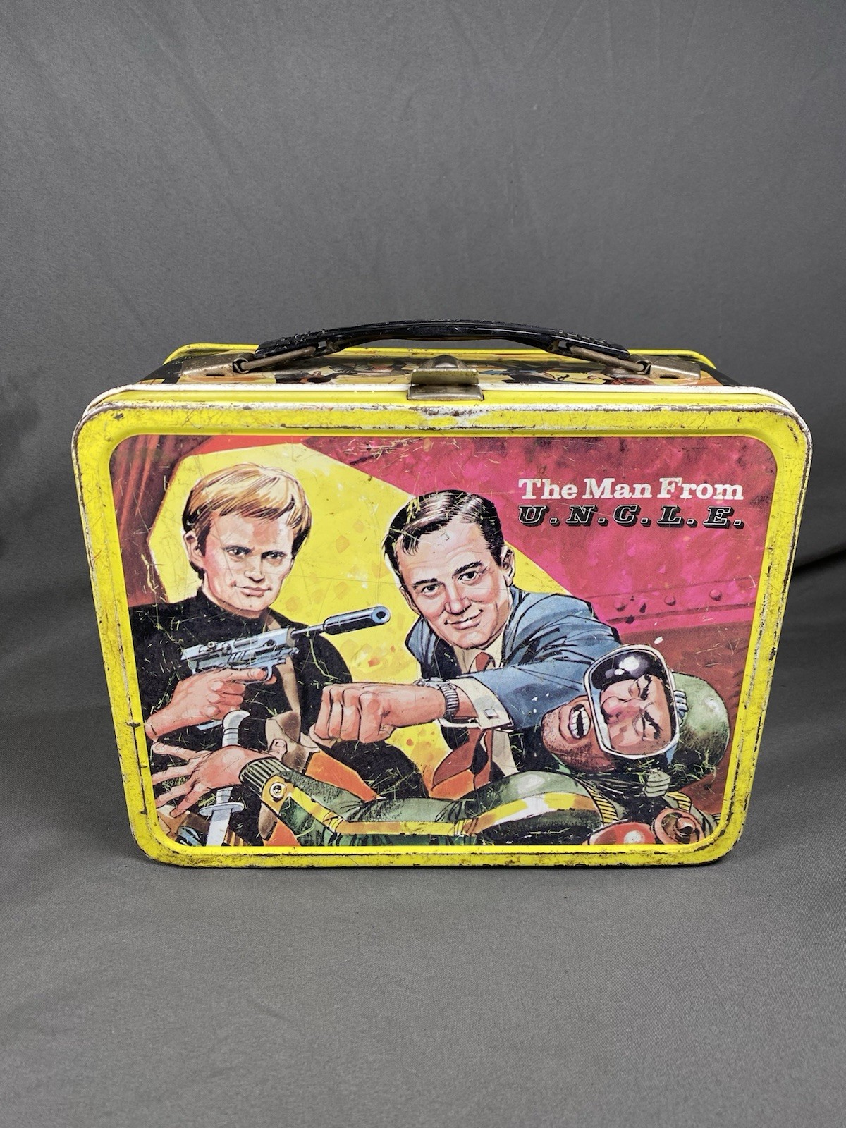 Vintage 1966 The Man From Uncle Metal Lunch Box King Seely - No Thermos