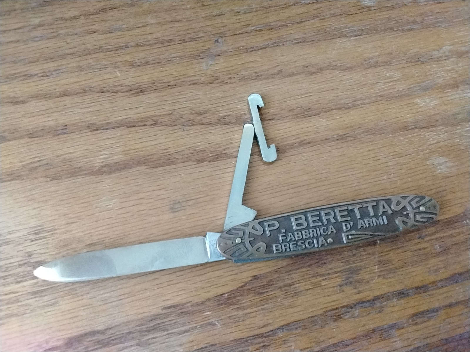 VTG P. BERETTA Fabrica D\' Armi Brescia POCKET KNIFE CHOKE TOOL A. WINGER JR. VTG P. BERETTA Fabrica D\' Armi Brescia POCKET KNIFE CHOKE TOOL A. WINGER JR.