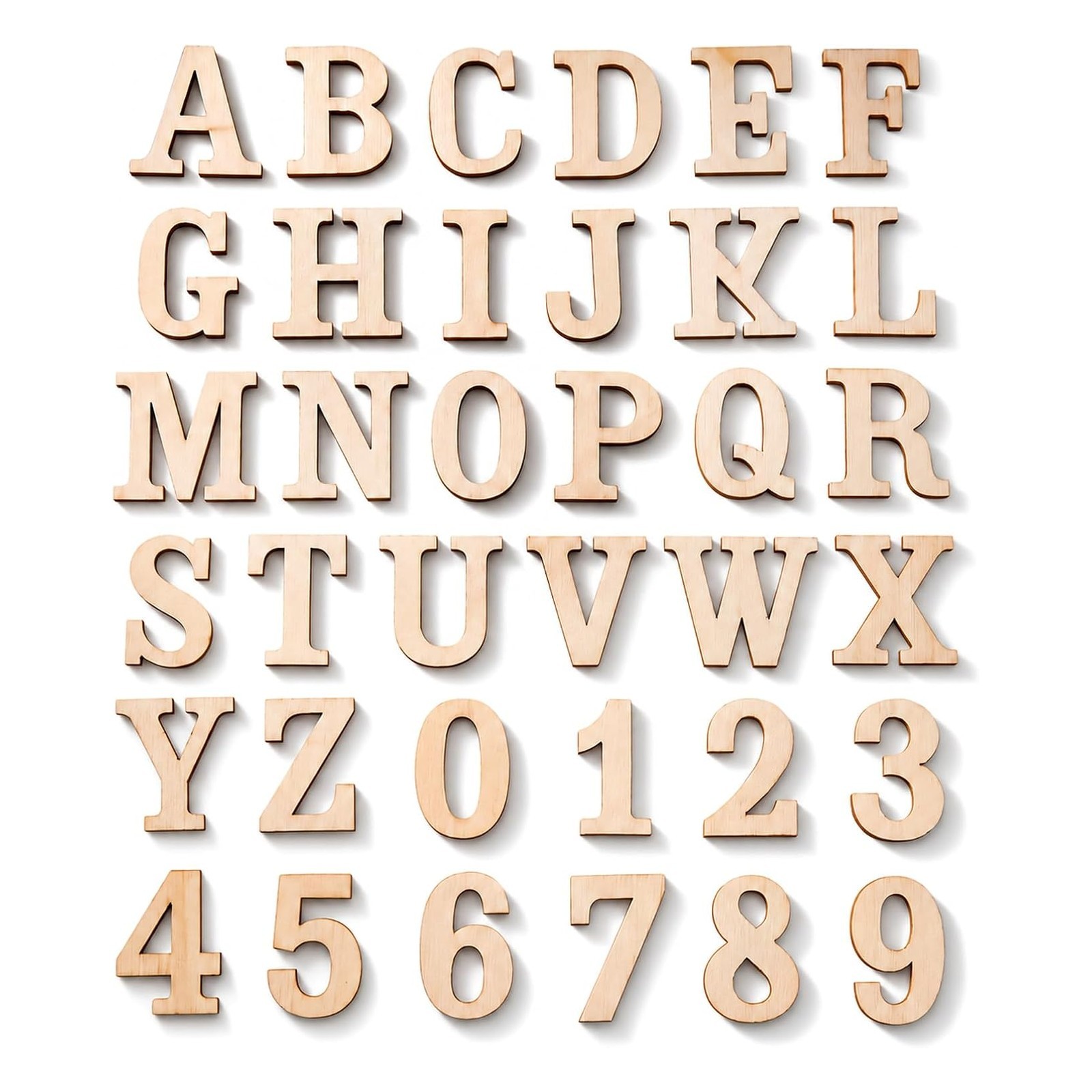124 Pcs Unfinished Wood Alphabet Letters Numbers, 1-5/8 Inch Wooden Letters for 124 Pcs Unfinished Wood Alphabet Letters Numbers, 1-5/8 Inch Wooden Letters for