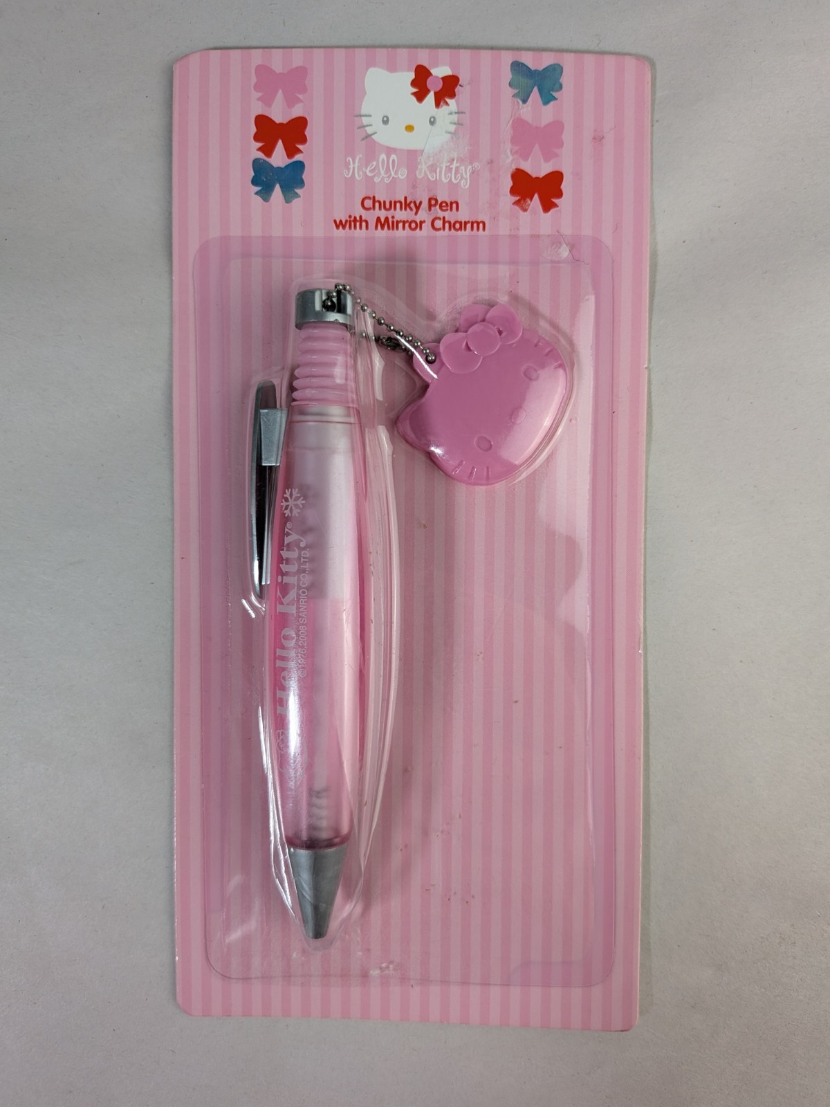 Sanrio Hello Kitty Chunky Pen Mirror Charm 2008 Pink NEW Deadstock Y2K 2000s 