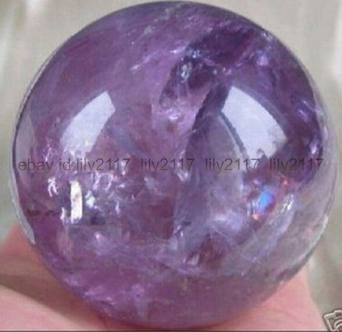 AAA+ Natural Amethyst Quartz Crystal Sphere Ball Healing Stone 40mm + Stand