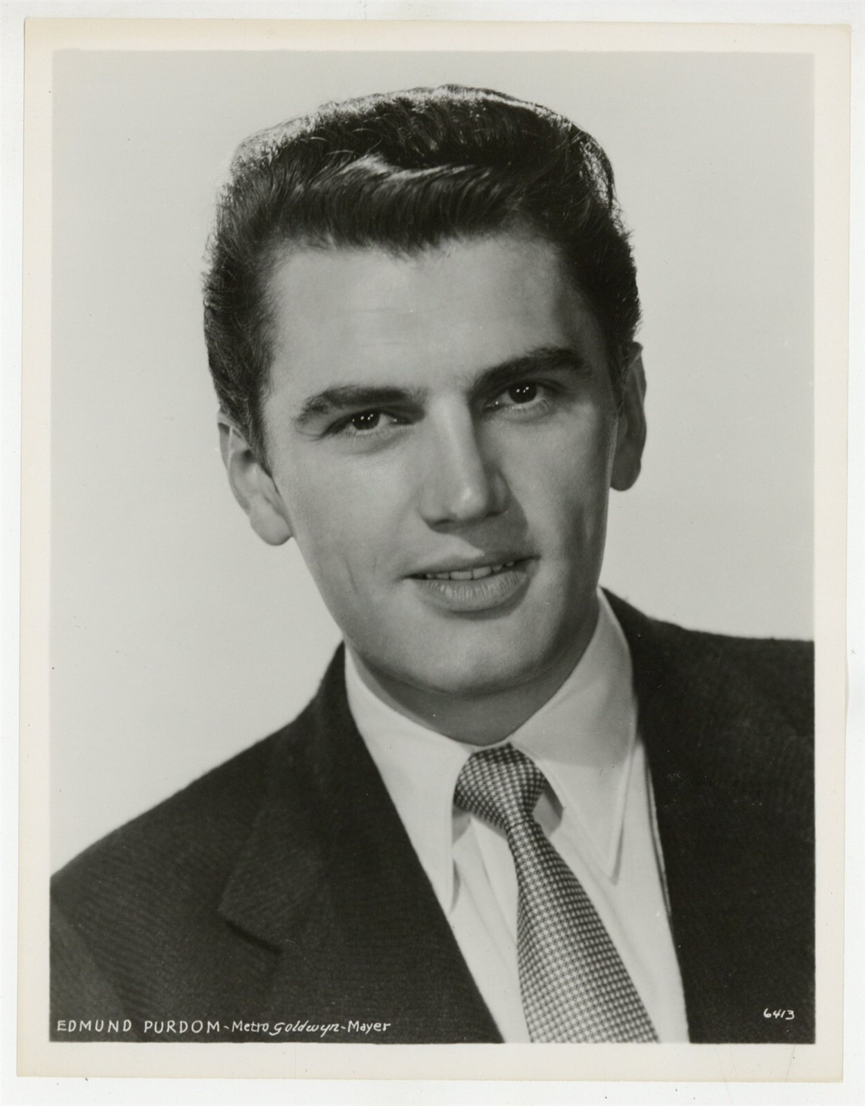 Edmund Purdom 1950 Original Portrait Photo Beefcake Hunk Dashing Actor J10051
