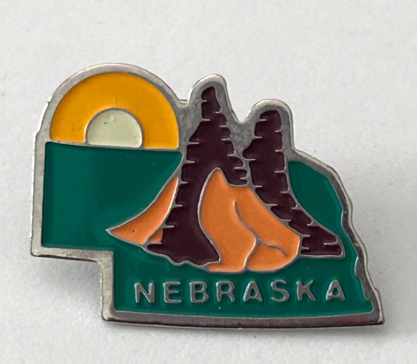 Vintage Odyssey of the Mind Nebraska OM Lapel Pin 