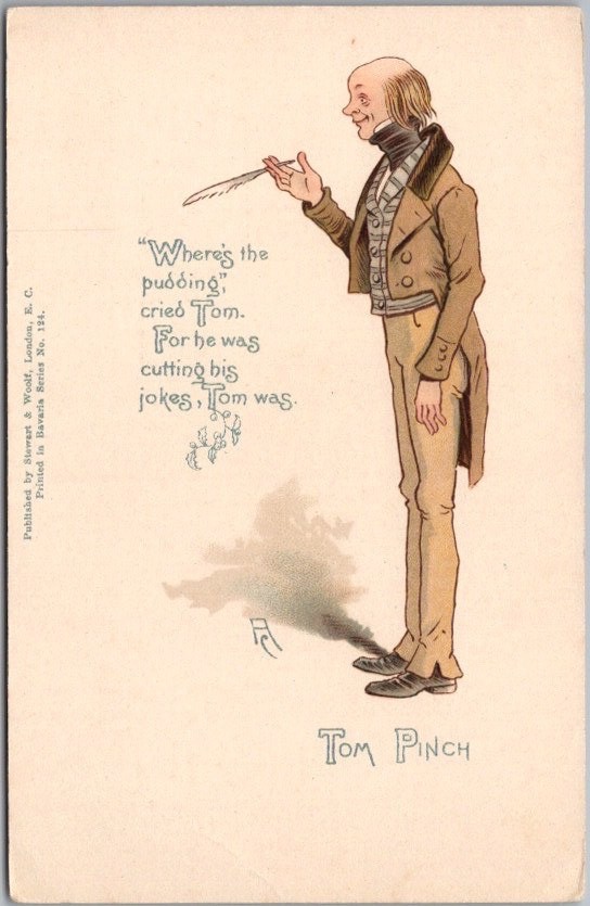 Vintage 1900s CHARLES DICKENS Characters Postcard \