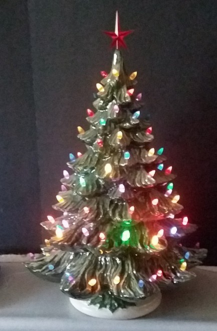 Lighted Ceramic Christmas Tree 24” x 16