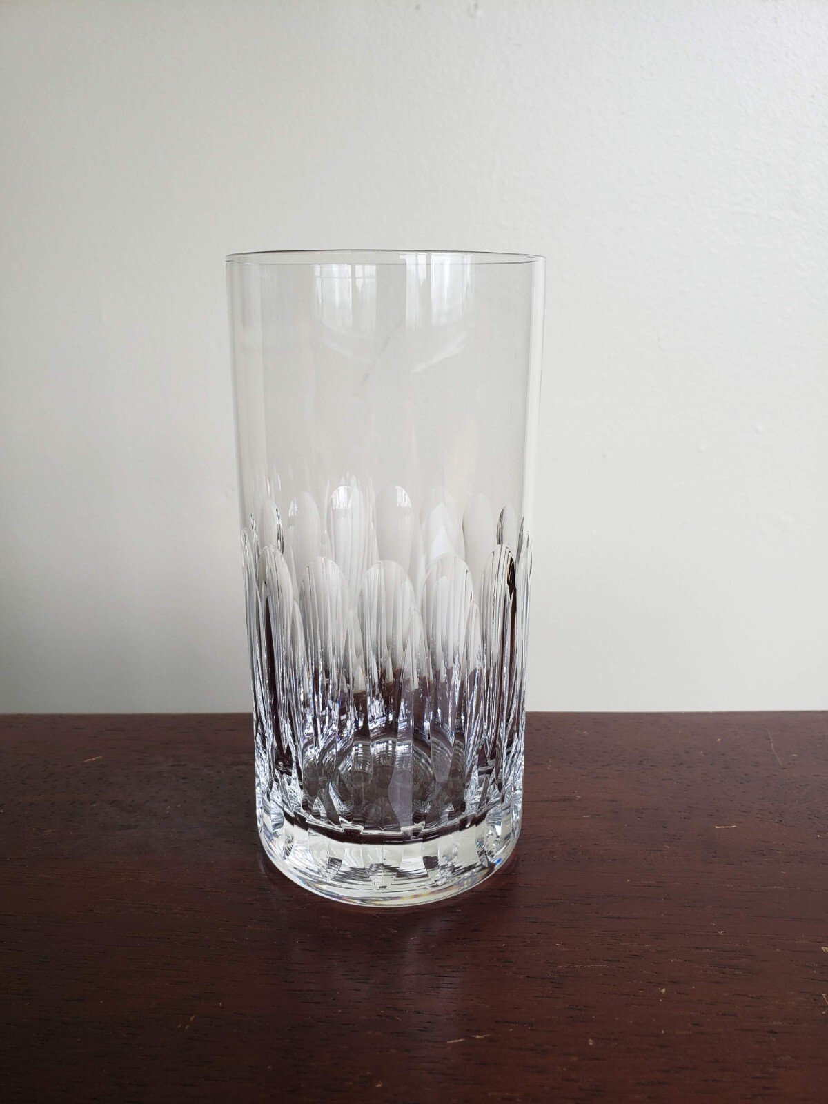 Schott-Zwiesel Diamond Cut Heavy Lead Crystal Vertical Highball Glass - Unsigned Schott-Zwiesel Diamond Cut Heavy Lead Crystal Vertical Highball Glass - Unsigned