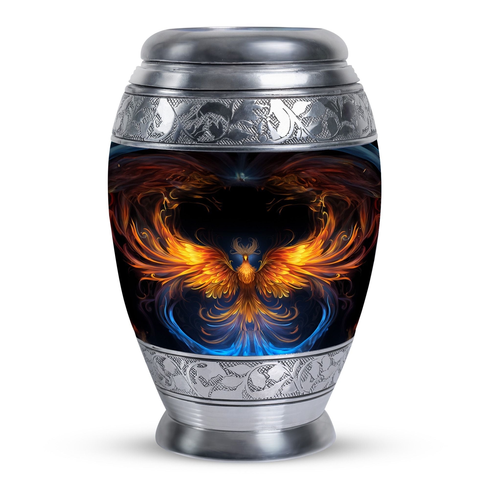 Eternal Solace - Yellow Phoenix Memorial Urns: A Loving Tribute