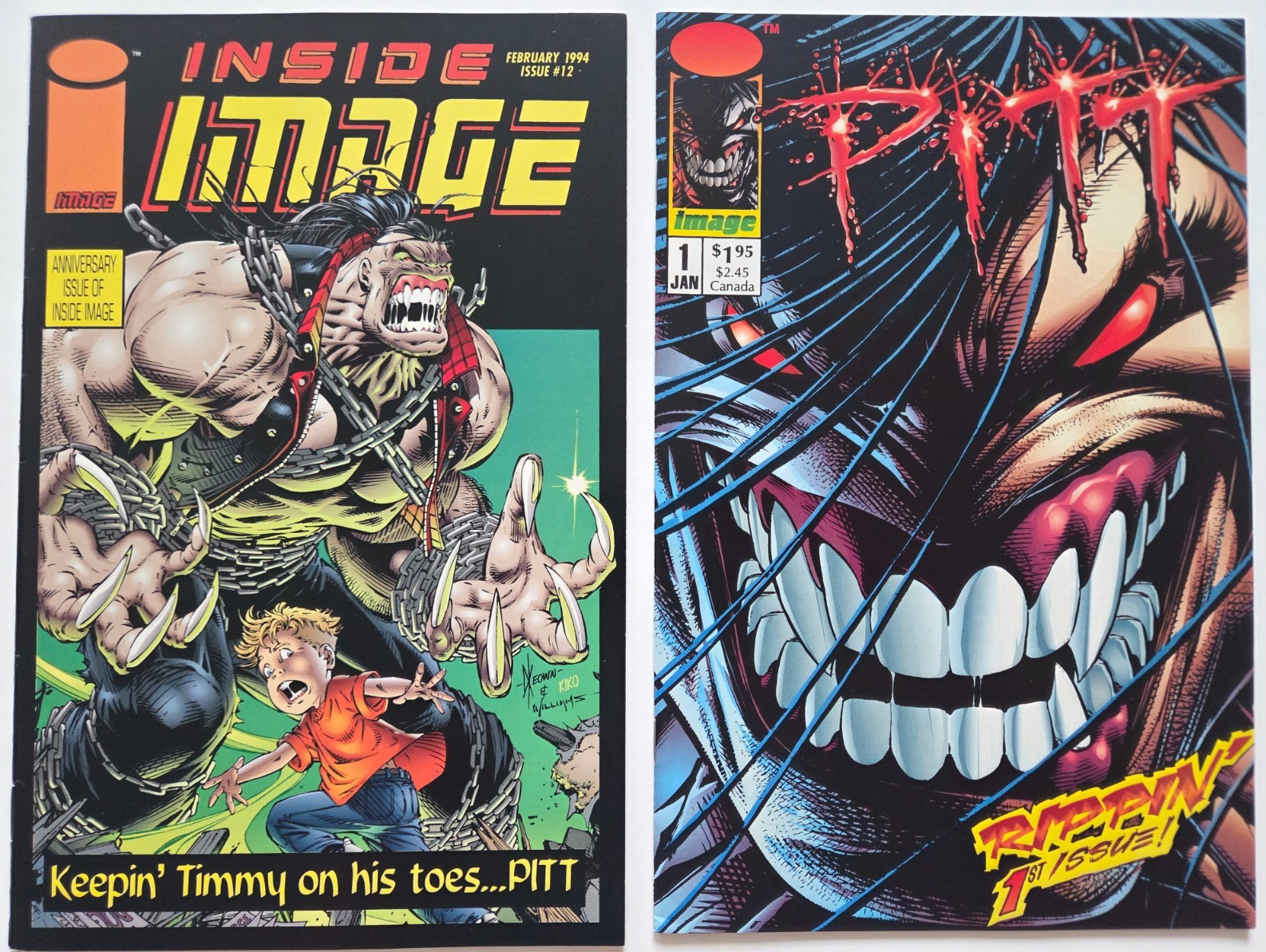 PITT #1-6 (1993) IMAGE COMICS DALE KEOWN 1ST APPEARANCE BONUS NEWSSTAND #6
