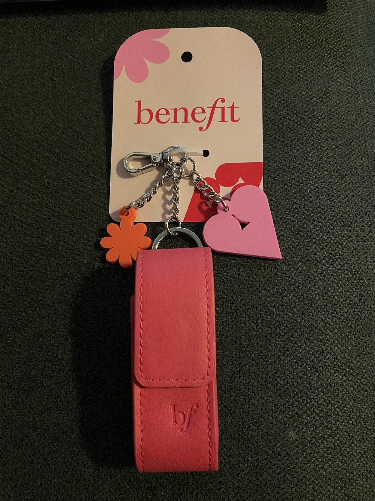 NWT Benefit Cosmetics Chapstick Lipgloss Holder, Pink, Keychain, Phone Charm NWT Benefit Cosmetics Chapstick Lipgloss Holder, Pink, Keychain, Phone Charm