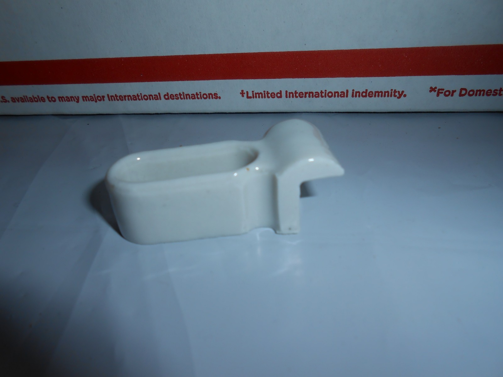 RARE VTG/ANTIQUE PORCELAIN BIRDCAGE GRAVEL SEED FEEDER TREAT CUP SIGNED GERMANY