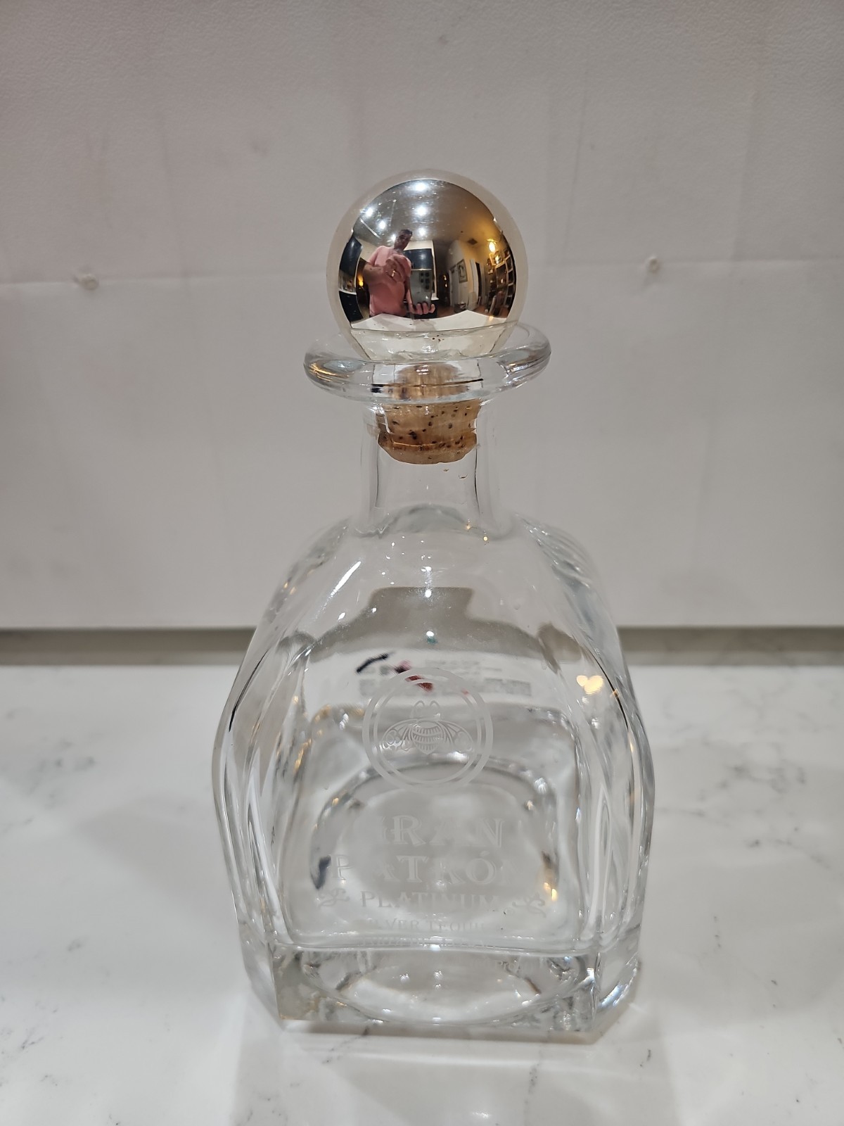 Gran Patron Platinum Silver Tequila 750 ML Empty Heavy Glass Bottle Gran Patron Platinum Silver Tequila 750 ML Empty Heavy Glass Bottle