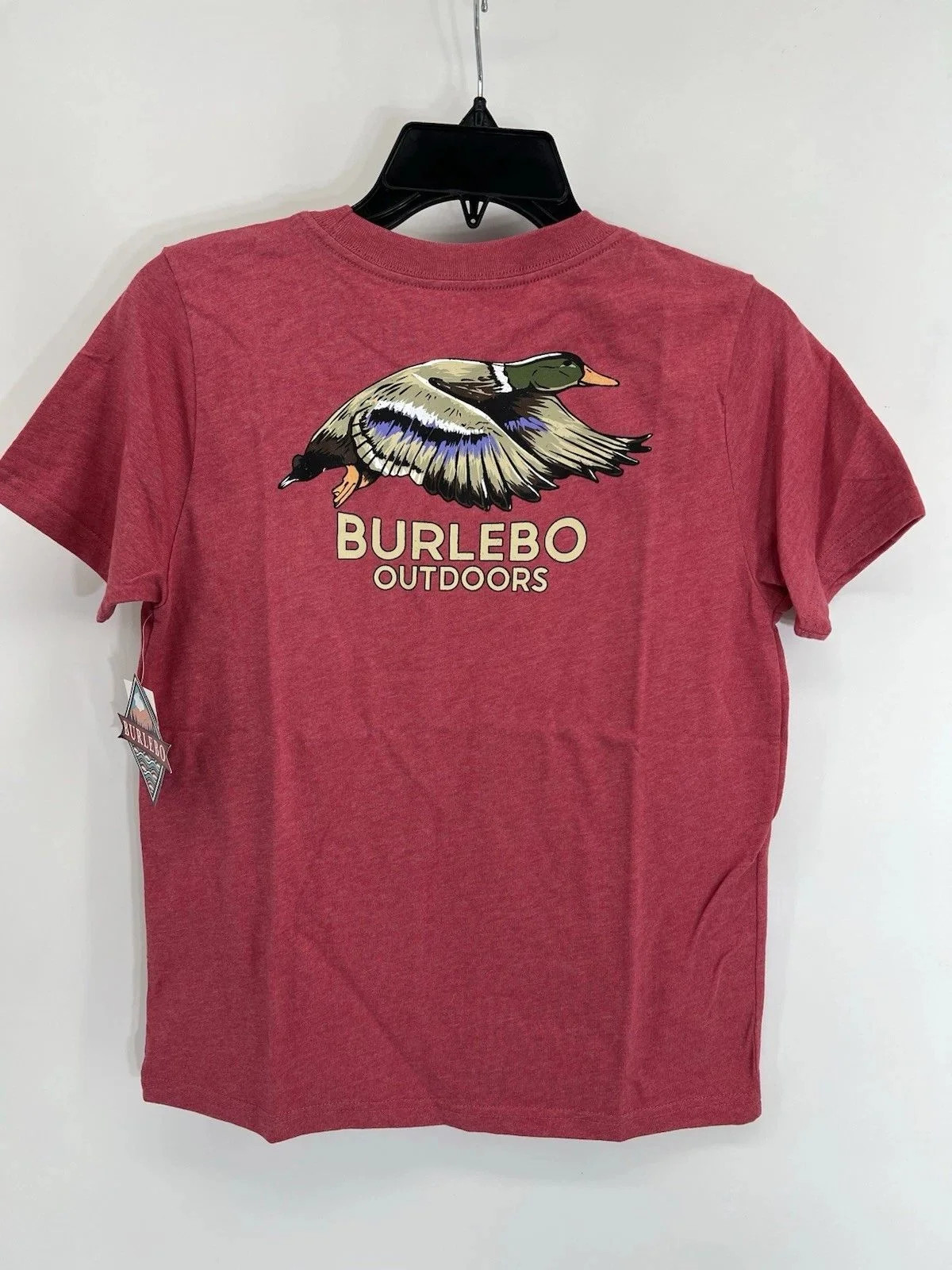 Burlebo Youth Boys Duck Hunting Graphic T Shirt Red NWT Size L / 10-12