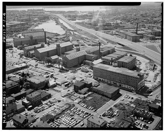 Photo:Fall River MA 1968 Union Mills Pleasant St I-195 Aerial View
