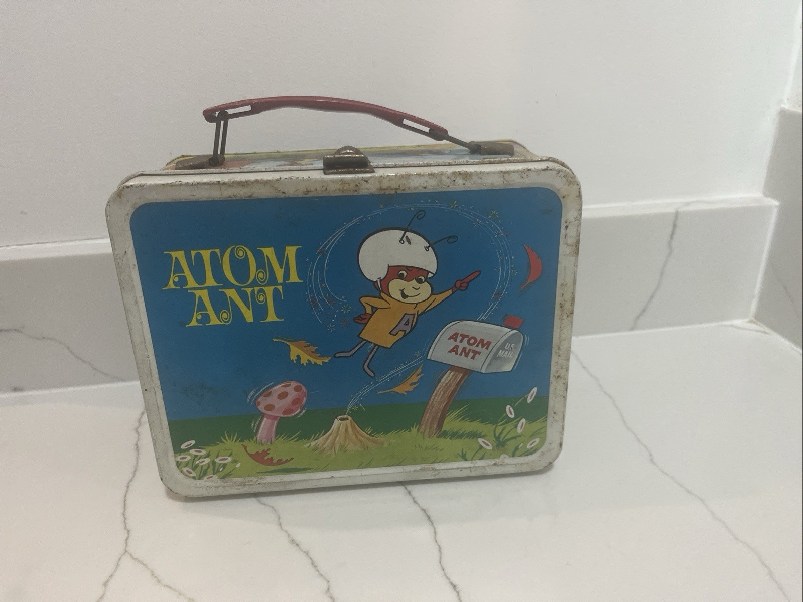 1966 Atom Ant Metal Lunchbox Thermos Brand w/ Secret Squirrel & Wear 1966 Atom Ant Metal Lunchbox Thermos Brand w/ Secret Squirrel & Wear