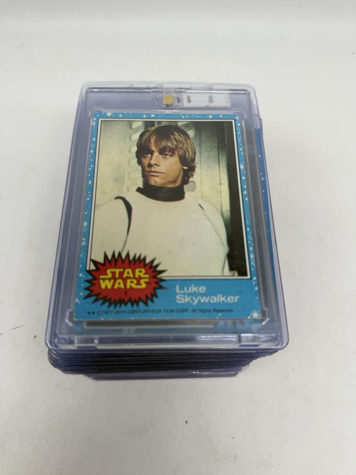 1977 TOPPS STAR WARS Series 1 Blue Near Complete Set 56/66 EX Luke Skywalker RC