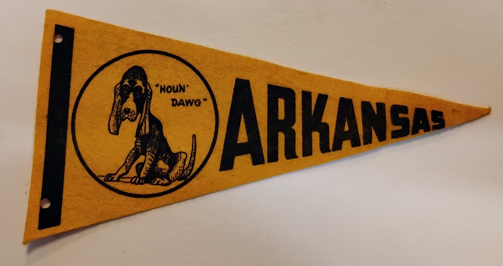 Vintage Arkansas Houn Dawg Miniarure Felt Pennant