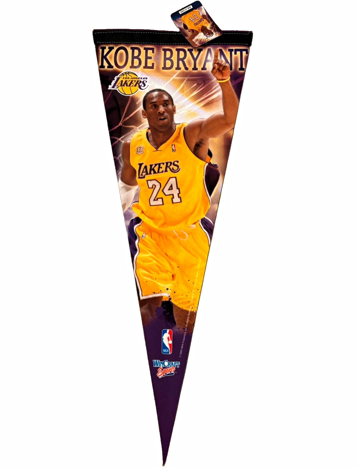 2009 L.A Lakers Kobe Bryant Player Pennant 12x30 NWT