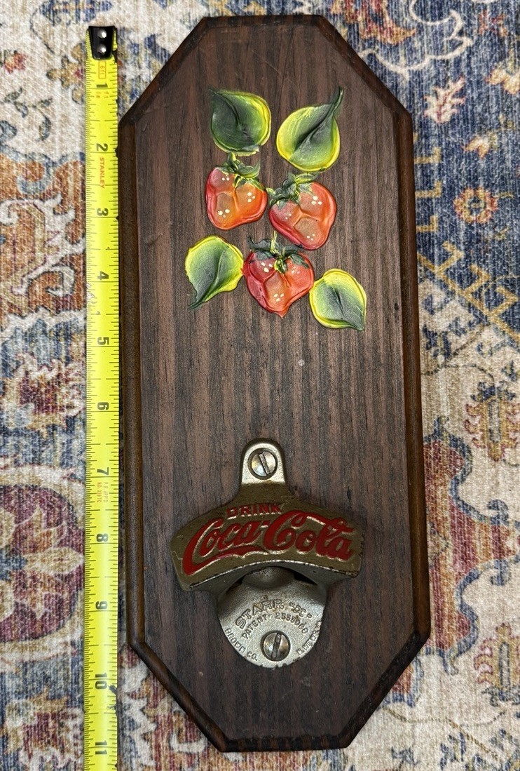 Vintage Drink Coca Cola Metal Bottle Opener Starr-X Wall Mount Silver MADE IN US