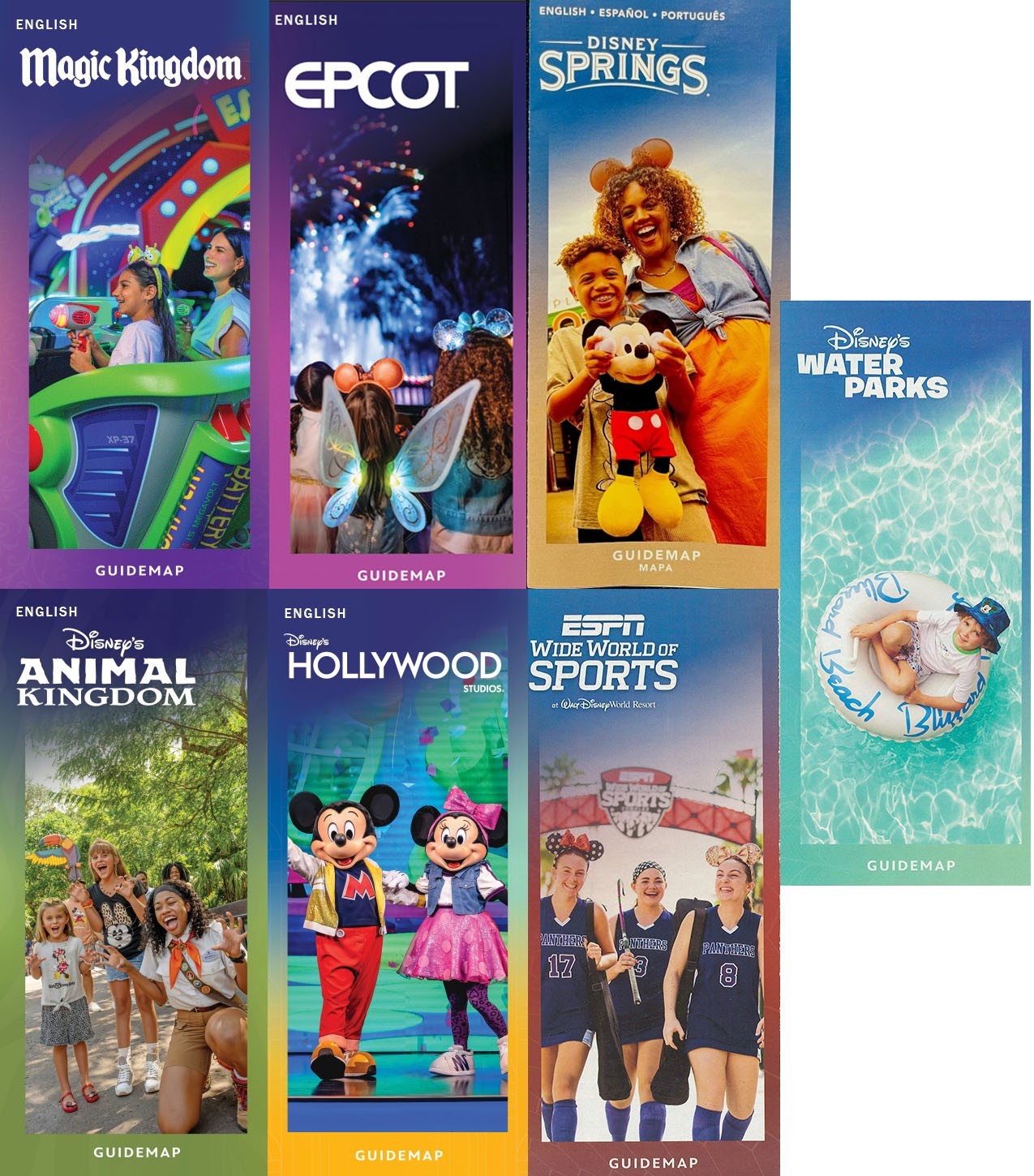 NEWEST 2026 Walt Disney World Theme Park Guide Maps 7 map Brochures set CURRENT
