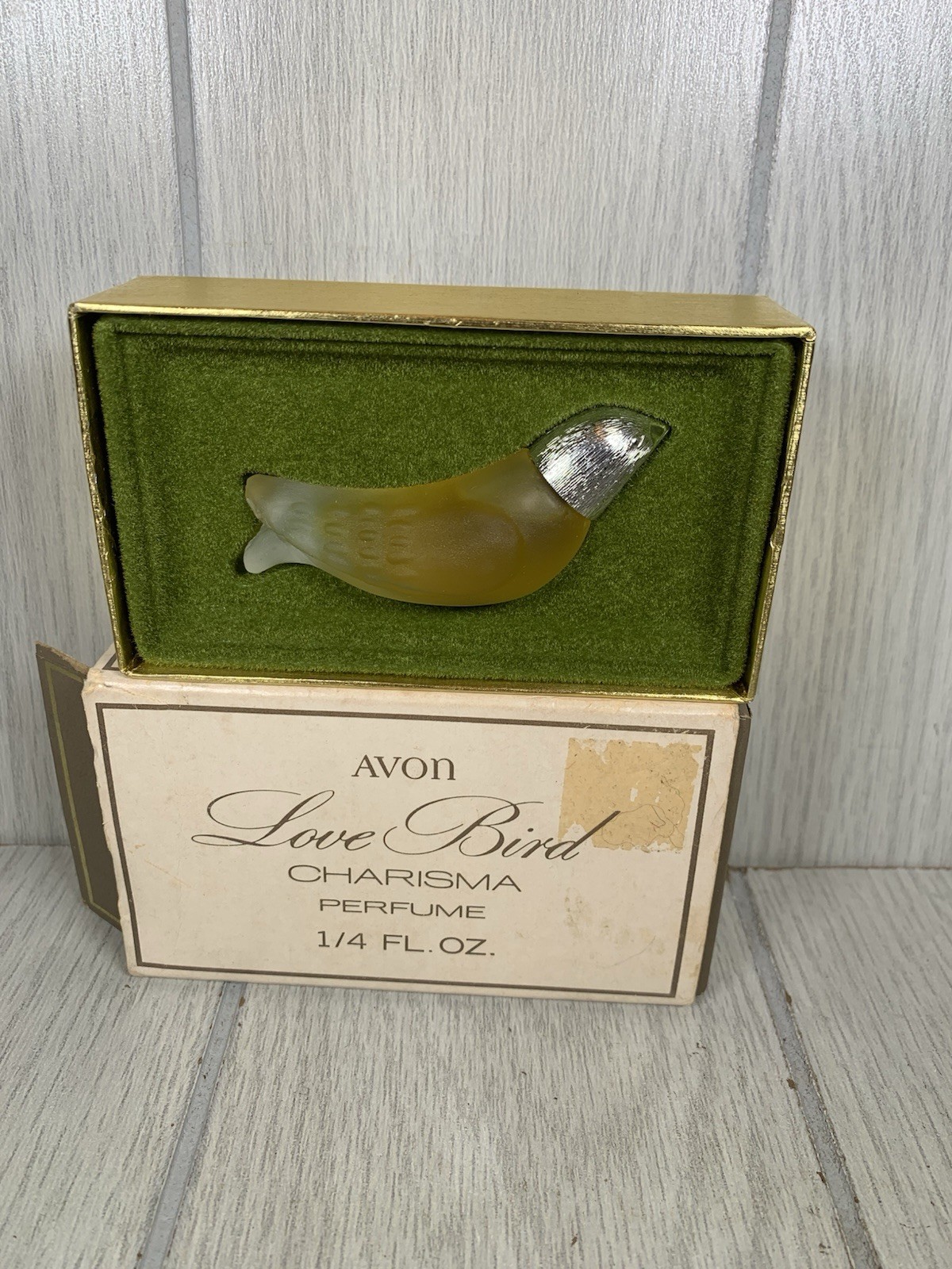 Vintage Avon Perfume Love Bird Charisma 1/4 oz 1969 With Box