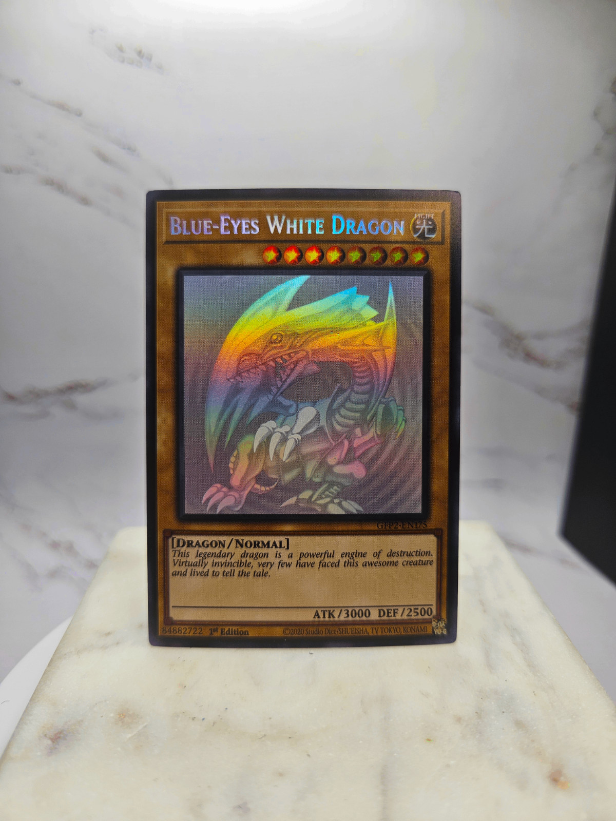 Blue-Eyes White Dragon - Ghost *READ: English* Faded SDK Art Rare