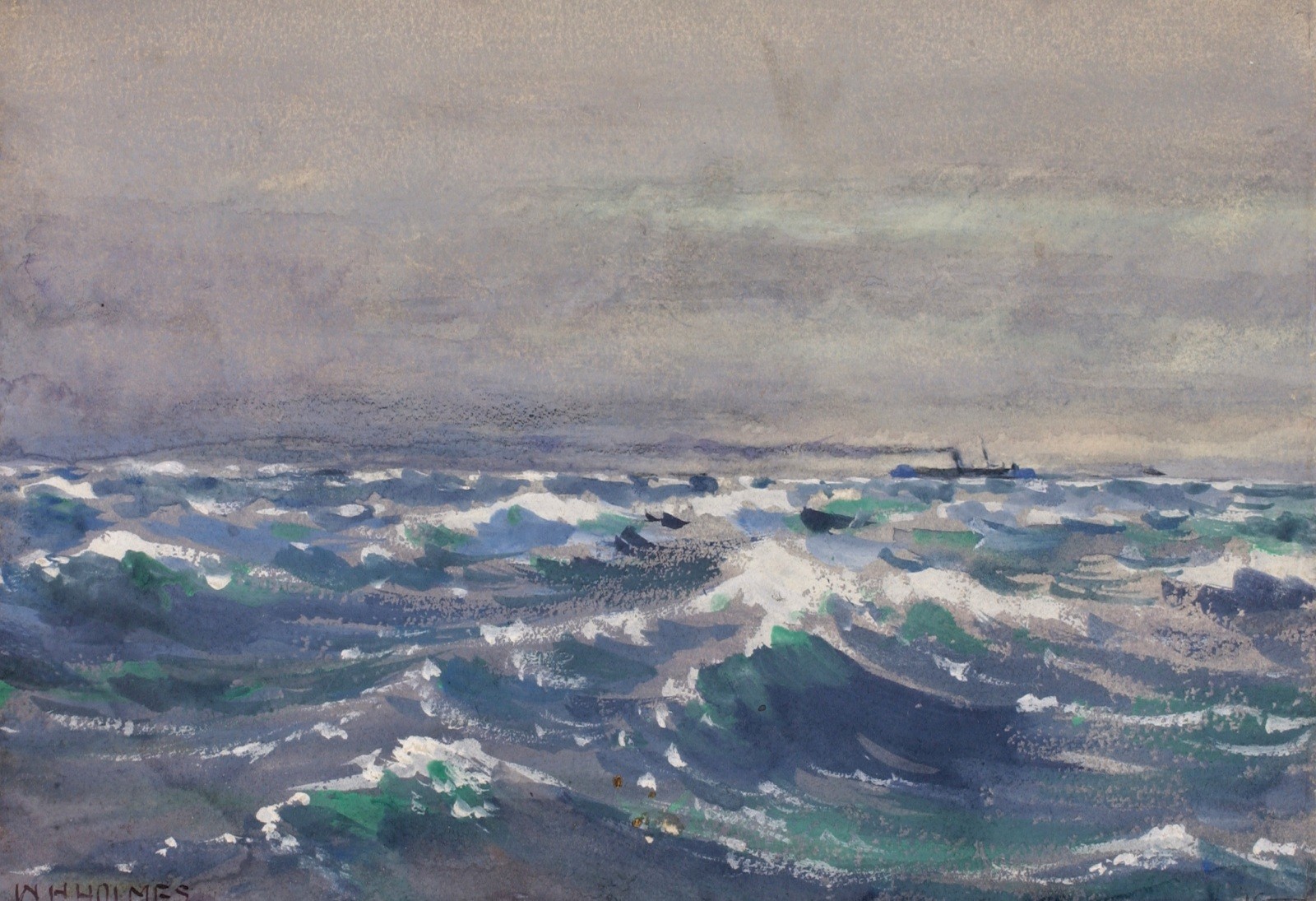 On the Steamer Bremen, off Nova Scotia, 1880 — William Henry Holm 13\