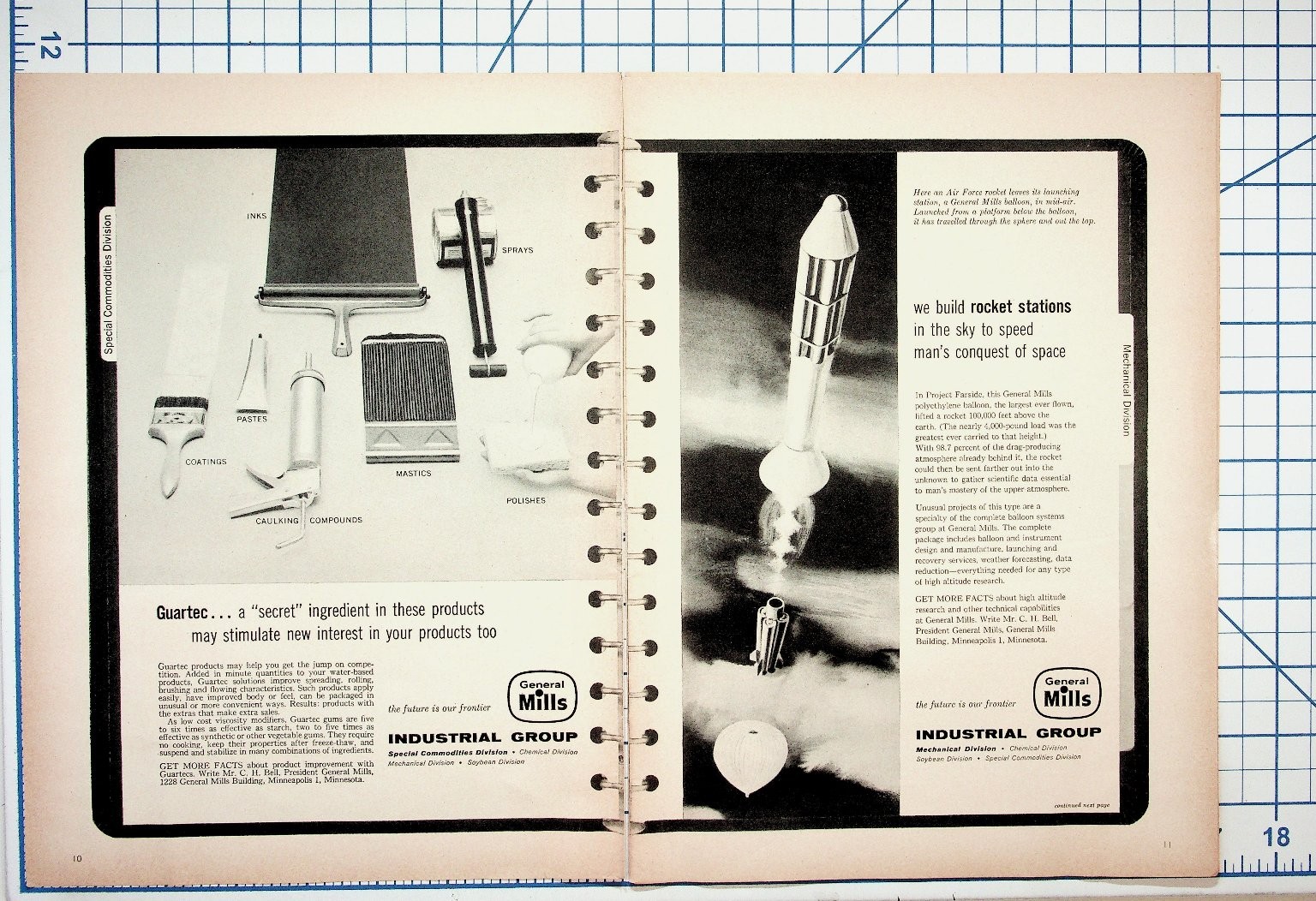 General Mills Industrial Group 1960s Space Rocket Astronaut Trade Ad