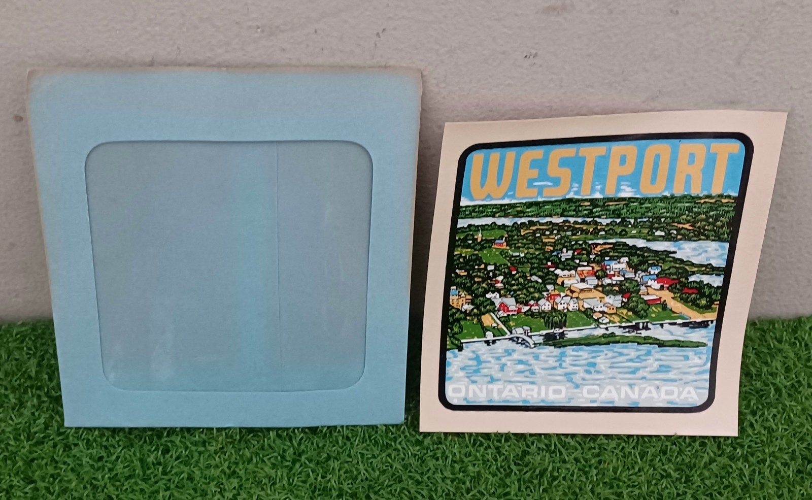 VINTAGE ORIGINAL 1950s WESTPORT ONTARIO CANADA Water Decal with Sleeve NOS