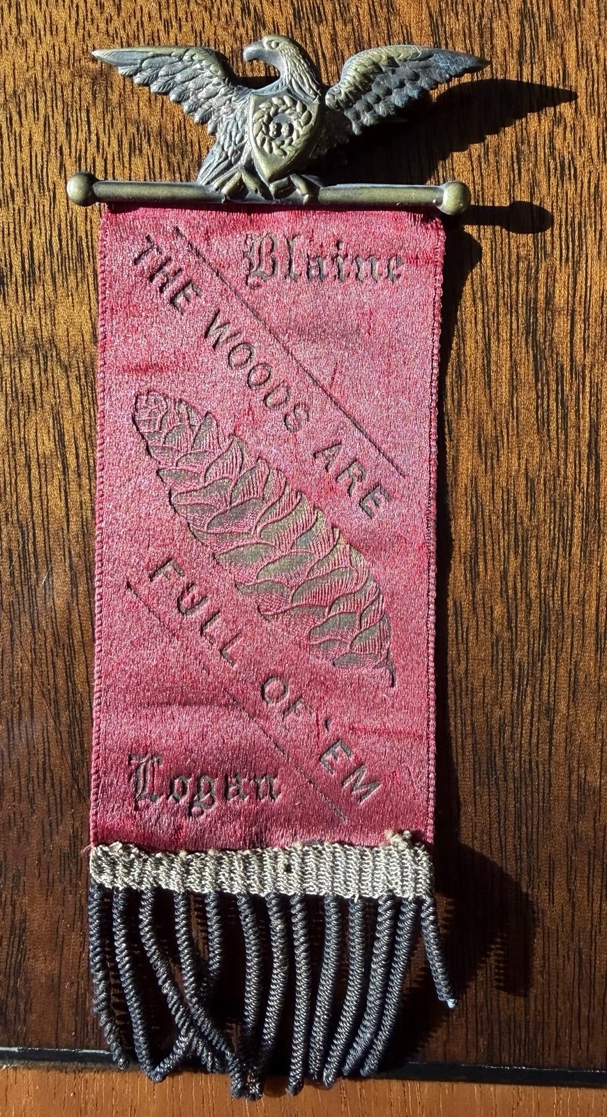 Rare Blaine 1884 Campaign Ribbon/Badge 