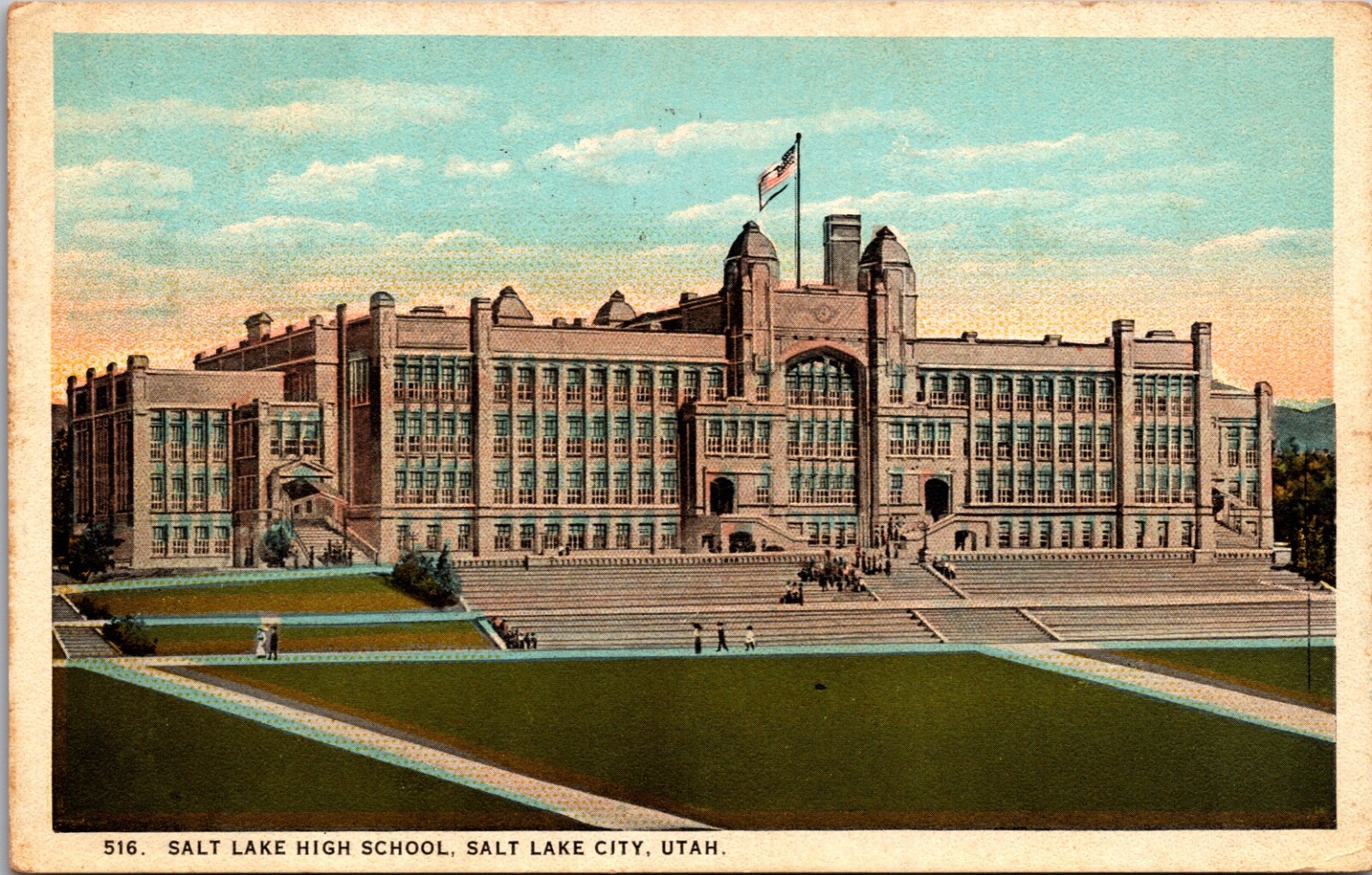 Postcard Salt Lake High School in Salt Lake City, Utah