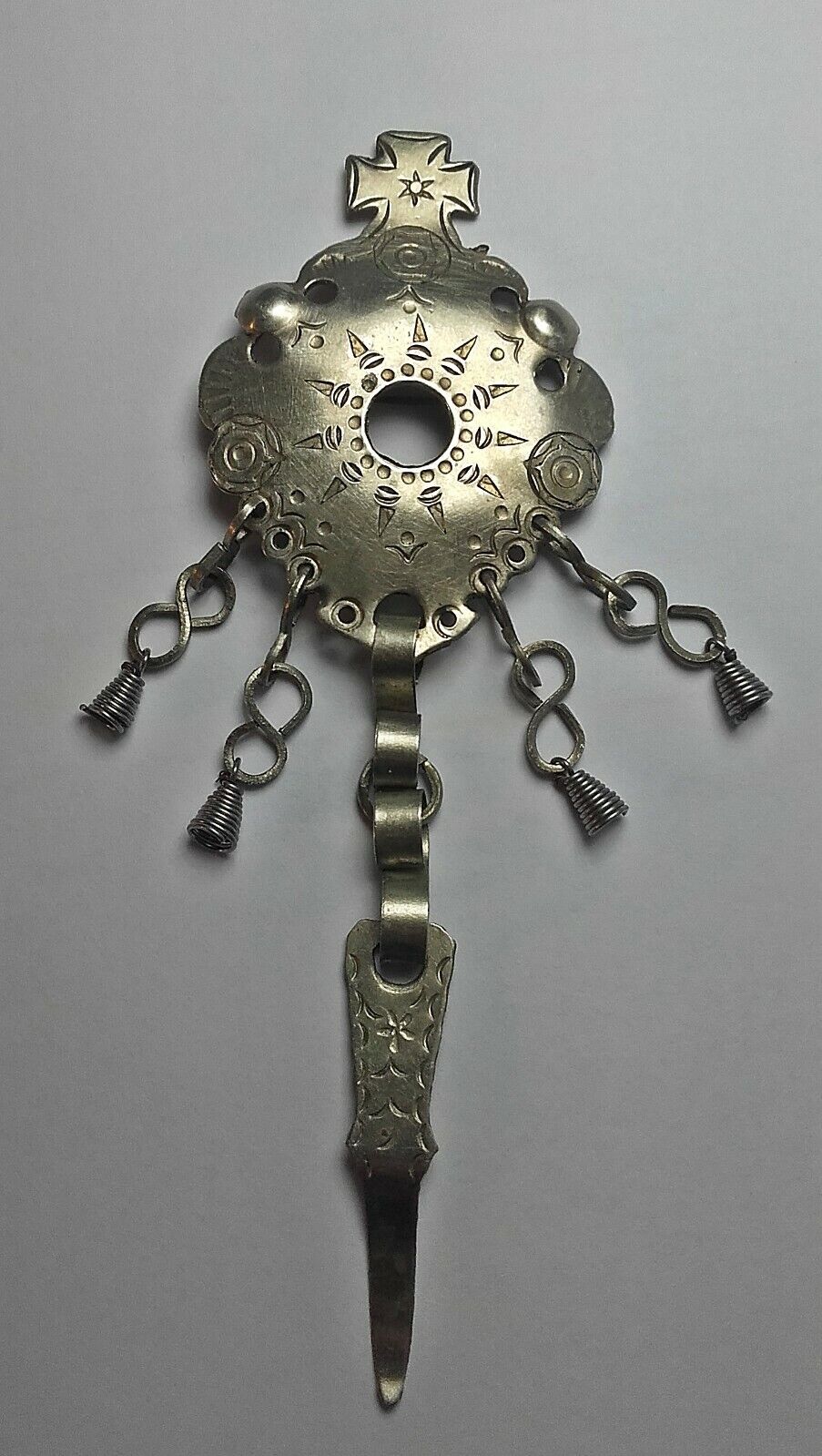 Vintage Folk Art Style Higlander Pin Nickel silver Polish - Parzenica.