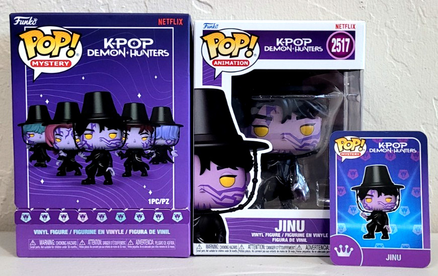 Funko Pop Mystery Kpop Demon Hunters - Jinu #2517 w/Myst Box & Card - 