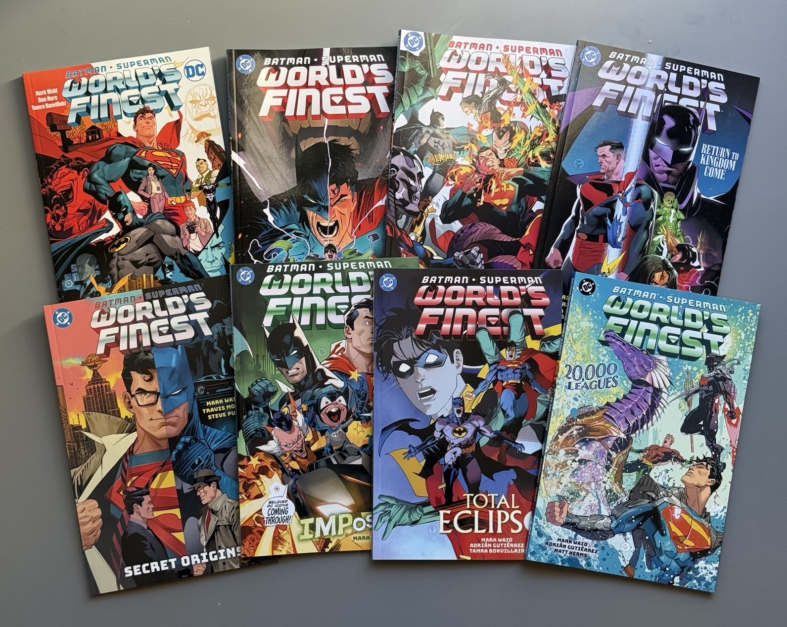 Batman Superman World\'s Finest TPB Lot Vol 1 2 3 4 5 6 7 8 Mark Waid Mora Set DC