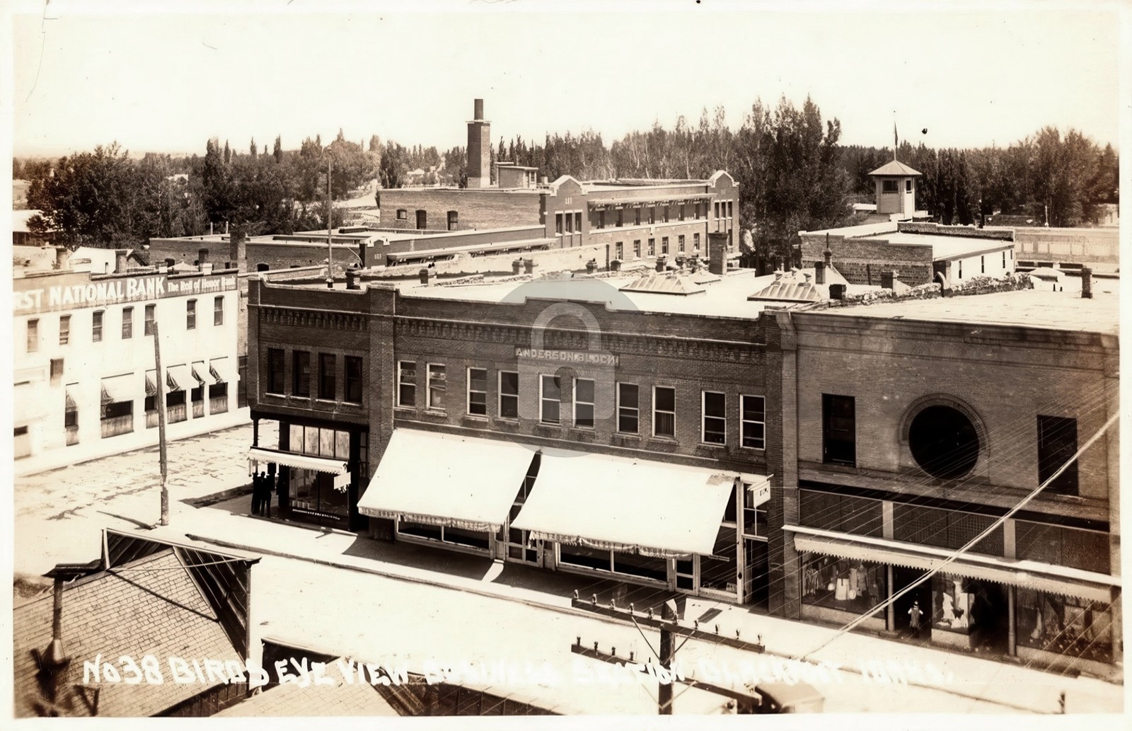 Birdseye View Business Section Blackfoot Idaho ID c1917 RPPC Photo Postcard COPY