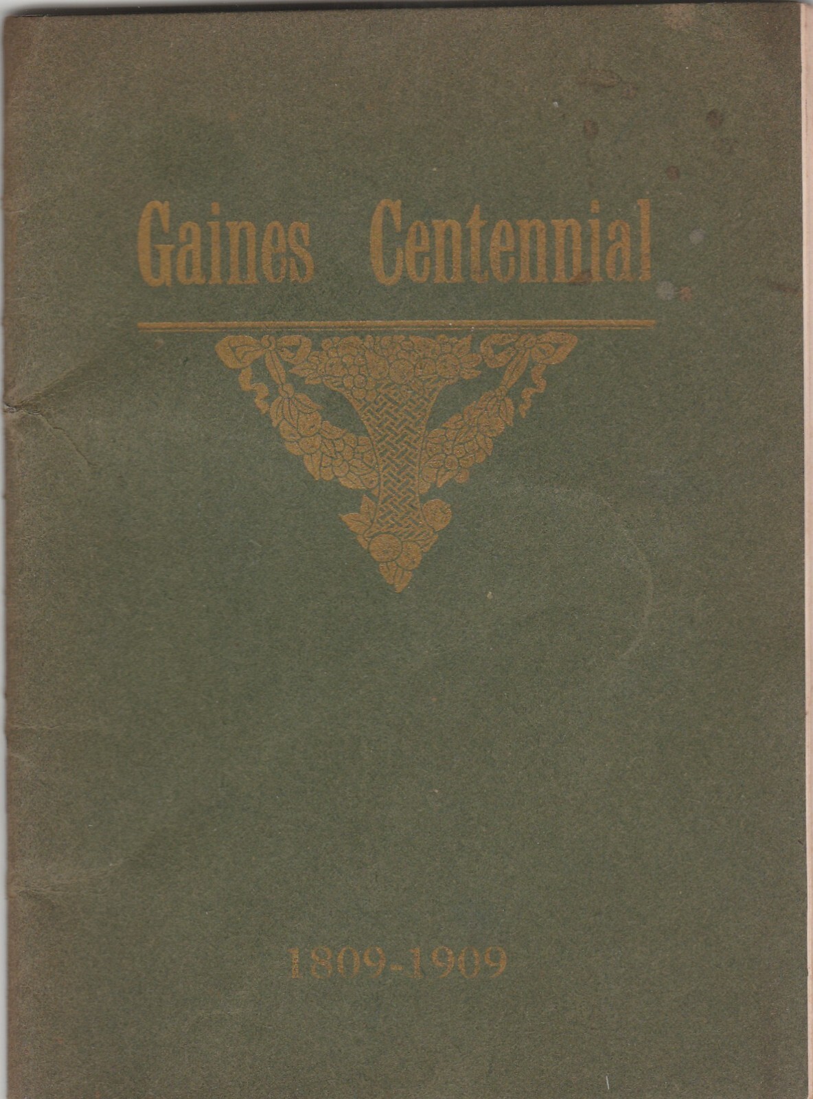 1909 Booklet Village Town of Gaines NY Centennial Historical Sketches Stories 