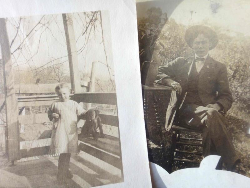 LOT antique 2 CABINET PHOTOGRAPHS~HARRY and STELLA SCHMECK w/DOG berks? co pa