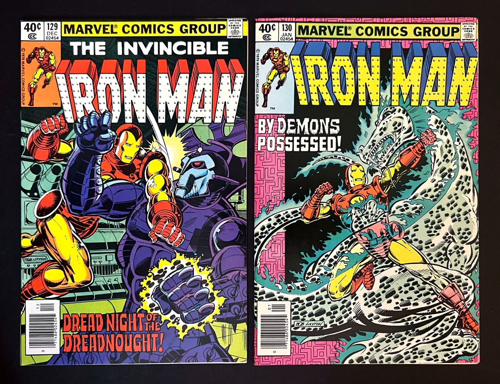 IRON MAN LOT #129, 130 Hi-Grade Dreadnought Marvel Comics 1979