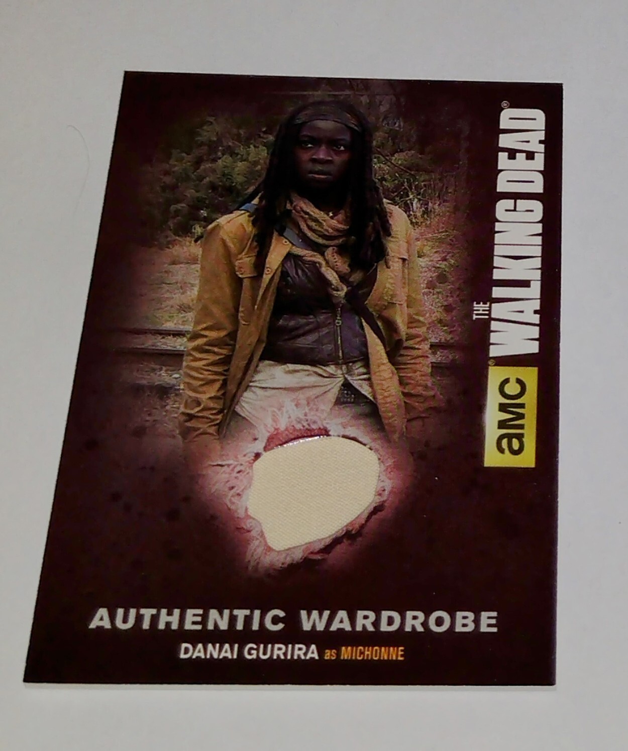 The WALKING DEAD AMC tv Michonne authentic Wardrobe card Danai Gurira
